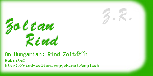 zoltan rind business card